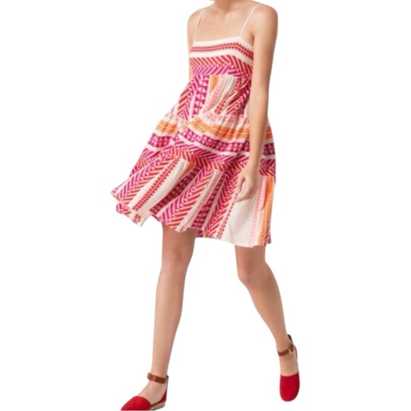 NEW ANTHROPOLOGIE x DEVOTION TWINS Lilou Square-Neck Dress Size S - Picture 2 of 7